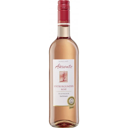 Moselland Akzente Spätburgunder Rose Halbtrocken 0,75L 1 Moselland Akzente Spätburgunder Rose Halbtrocken 0,75L